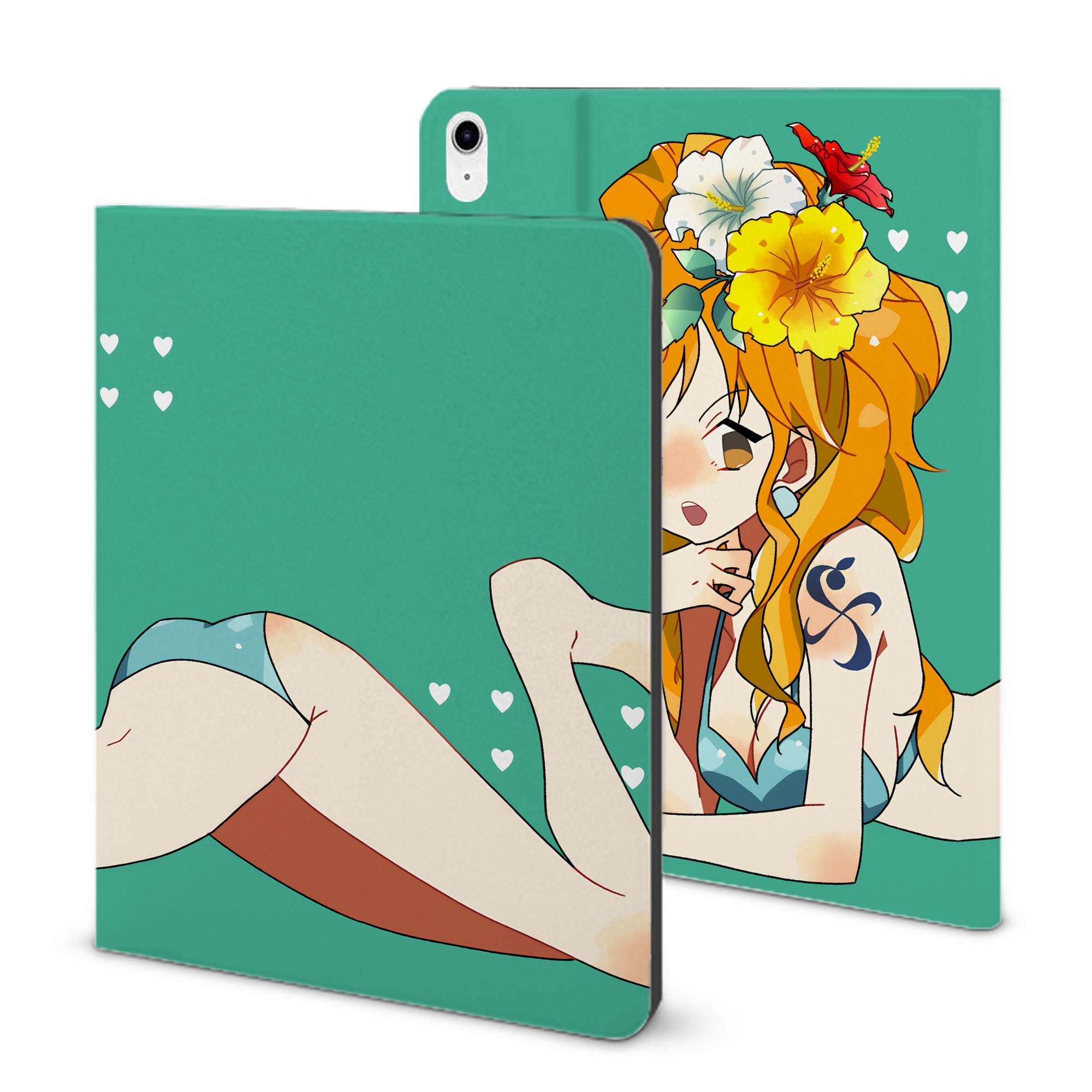 （画像用） ワンピース ONE PIECE IPad ケース ブック型 PUレザー TPU 耐衝撃 軽量 薄型 ペン収納なし 全面保護 IPad 各モデル対応